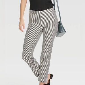 a new day Black and White Striped Straight Leg Pants